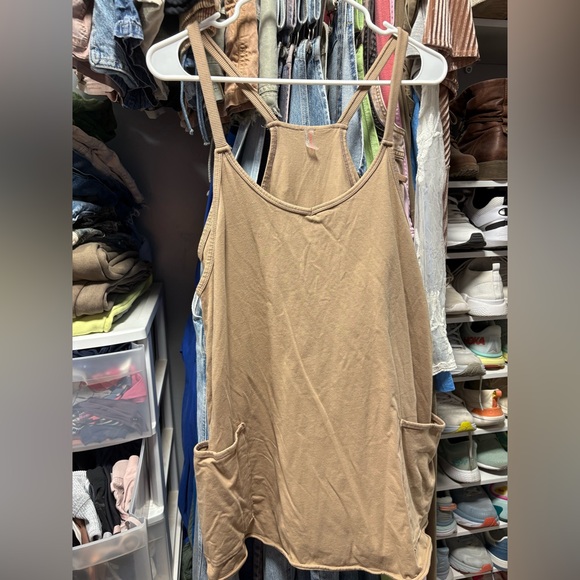 FP Movement by Free People Hot Shot Mini Dress Mocha Latte - Picture 5 of 6